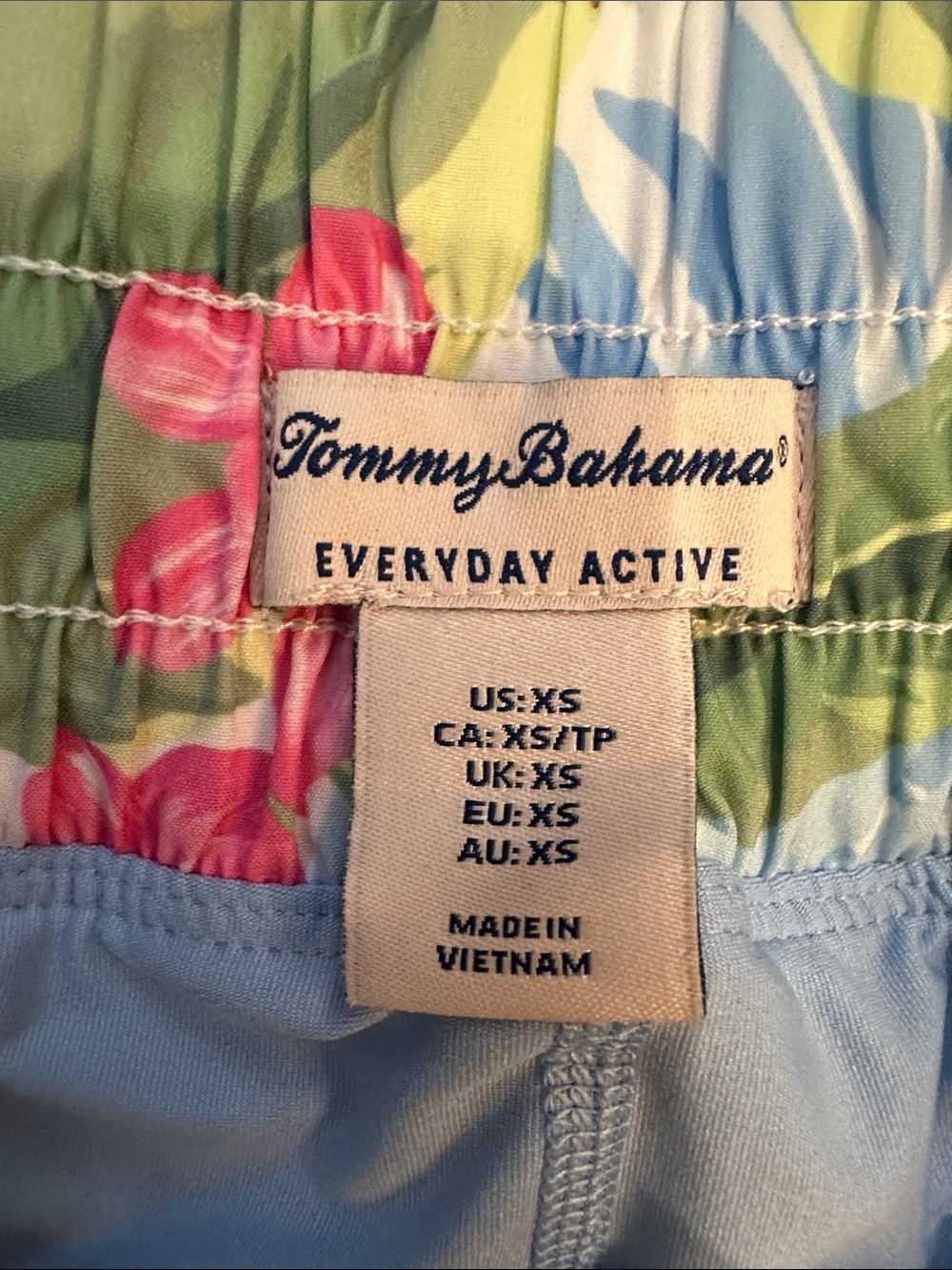 Tommy Bahama Tropical Green and Blue Leaf Print - Picture 3 of 7